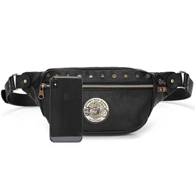 chest bag waist bag personality badge pattern men and women shoulder messenger bag street trend messenger bag