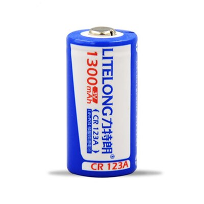 Original large capacity 1300mah CR123A rechargeable lithium battery 3V lithium battery battery 16340 battery: 1pcs