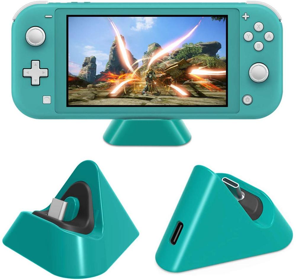 TNS-19062 Charging Station for Nintendo Switch Universal Charging Base For Switch Lite Console Charger Hold Stand: Blue