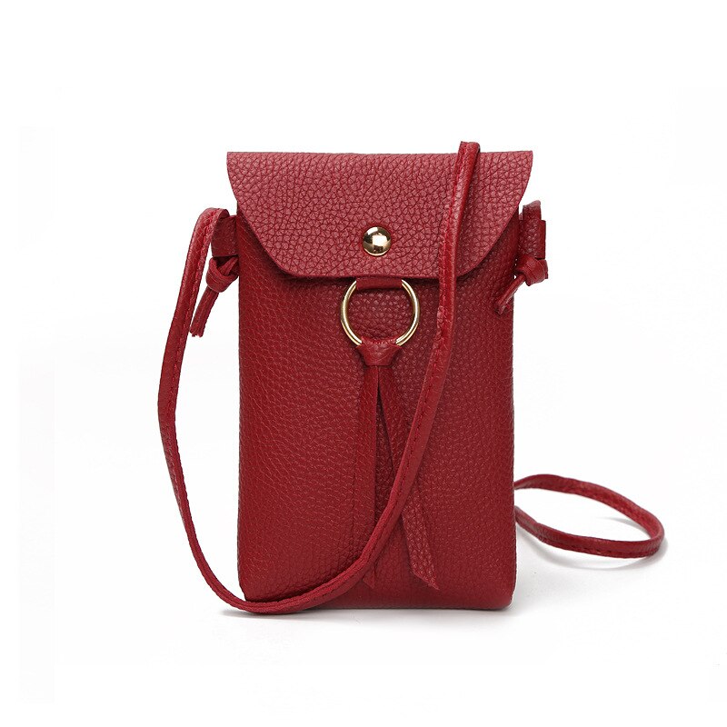 TRASSORY cuir cou suspendu petit sac de étui de téléphone portable portable bandoulière fille voyage Mini sac à main poinçon pour dames