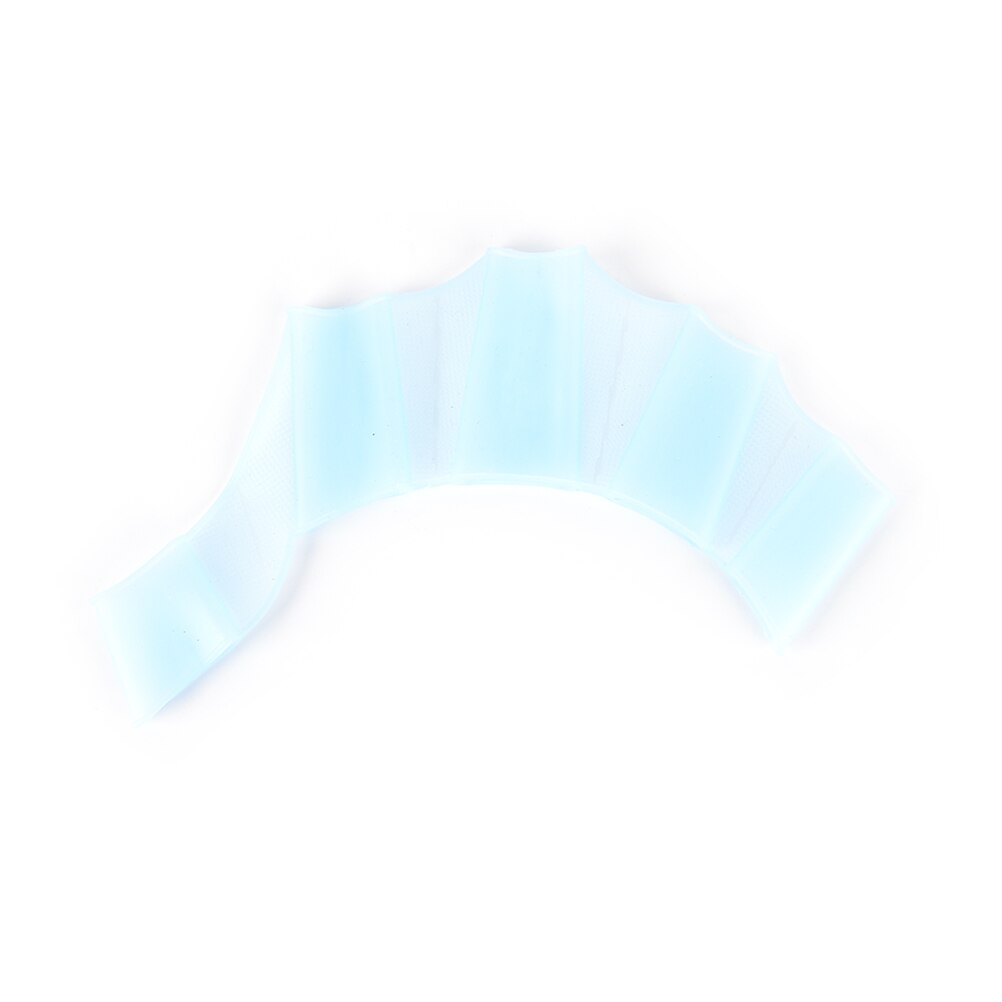 Materiał silikonowy płetwy robić pływania płetwy ręczne płetwy treningowe rękawice robić nurkowania rękawice robić pływania dla kobiet mężczyzn dla dzieci: Niebieski / L