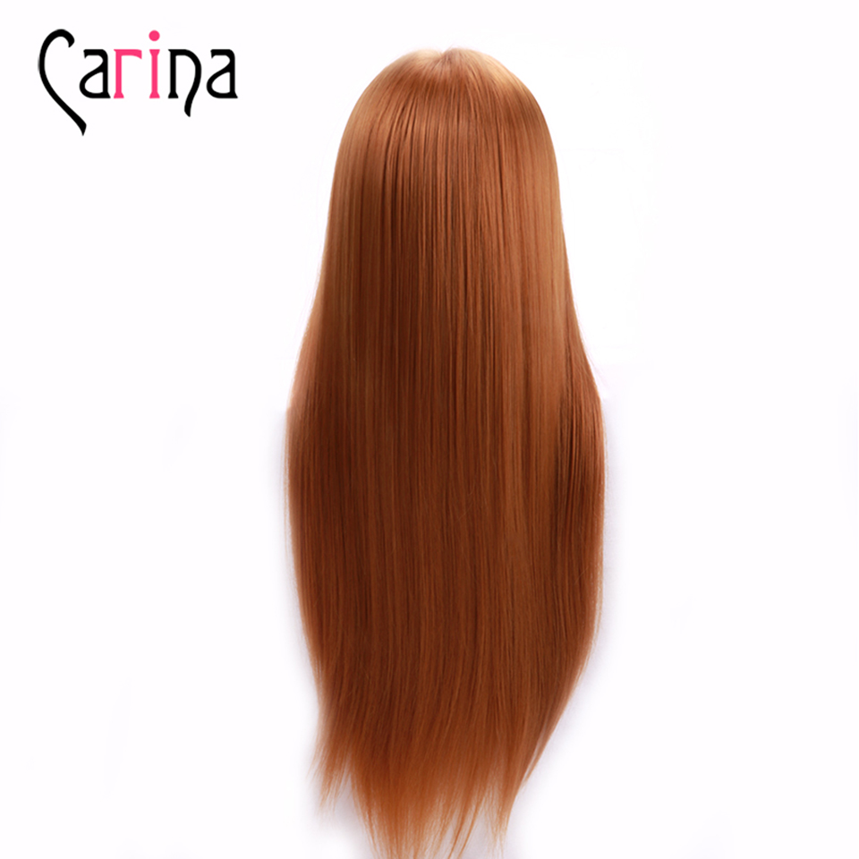 Cabeça de manequim de cabelo sintético 55cm, cabeça para cabeleireiros com cabeça de boneca e manequim para treinamento