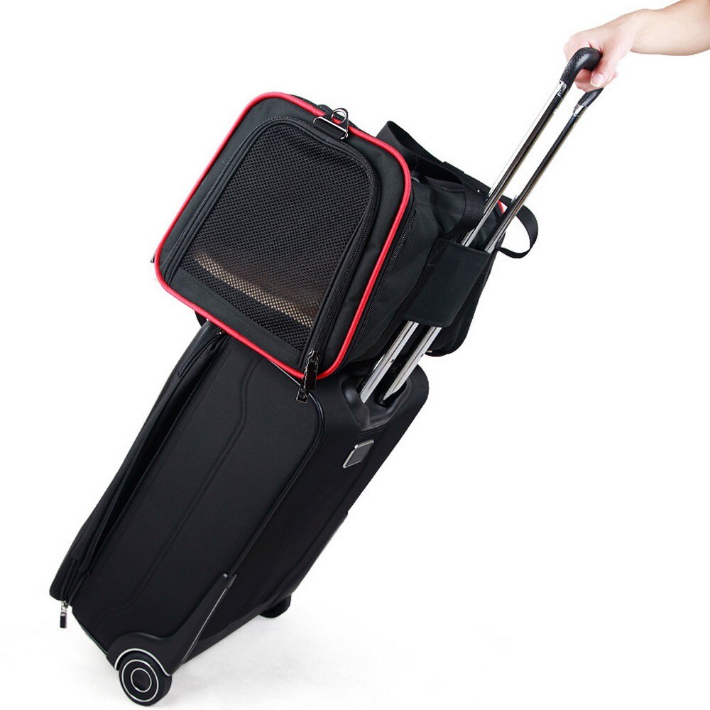 Transportín extensible para mascotas, jaula suave para perros y gatos, perrera aprobada por la aerolínea, vehículo de viaje con expansión de dos lados, equipaje de transporte fácil