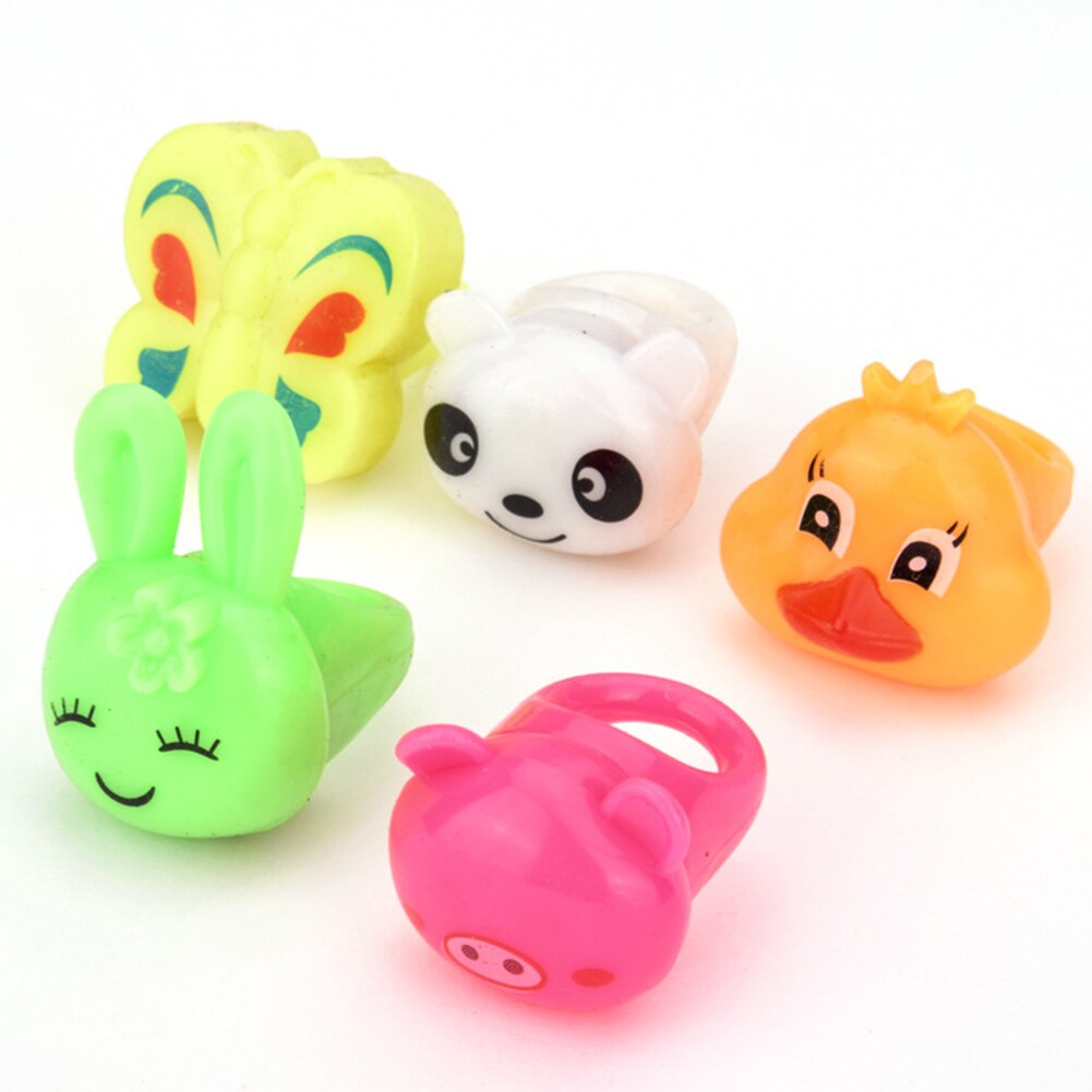 1 Pcs Glowing Ring Toy Cartoon Animal LED Light Up Ring Kids Children Toy For Party Supplies