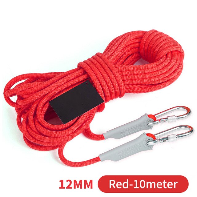 20m Outdoor Klettern Seil 12mm Hohe Festigkeit Klettern Sicherheit Seil Camping Wandern Notfall Überleben Kit: 12mm-10meter-Red