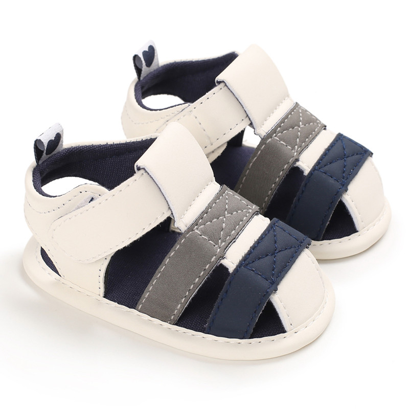 Mocassins en cuir PU souple | Chaussures d'été pour bébés garçons et filles, sandales antidérapantes à fond de coton décontracté 0-18M: A / 13-18 mois