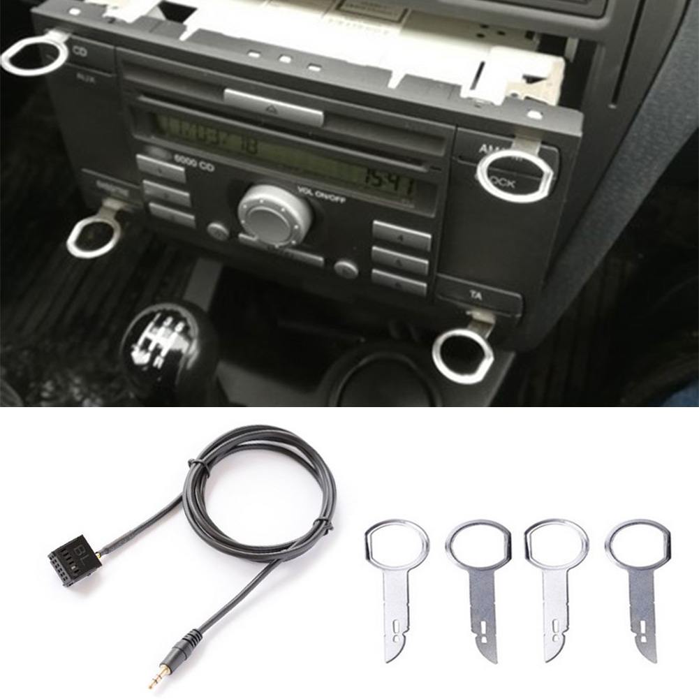 ///////// Audio Eingang Aux Kabel Adapter 6000CD MP3 Fit Für Ford Focus + 4x Entfernung Schlüssel Kits Innen auto &amp; Lkw Teil