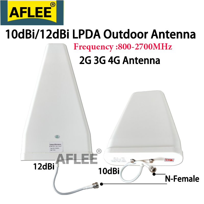 12dBi 4G Antenne 800 ~ 2700 Mhz N-Vrouwelijke Log-Periodieke Outdoor Antenne Lpda Antenne Voor Repeater gsm 2G 3G 4G Mobiele Signaal Booster