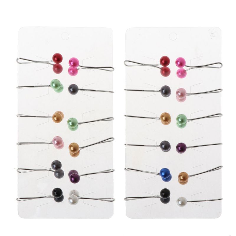 24Stck Moslemisches Hijab Schal Stift Perle Clip Schal Stift Kopftuch Schal Schal Zubehör Dame Muslim Schal Clips Jewerly: 2