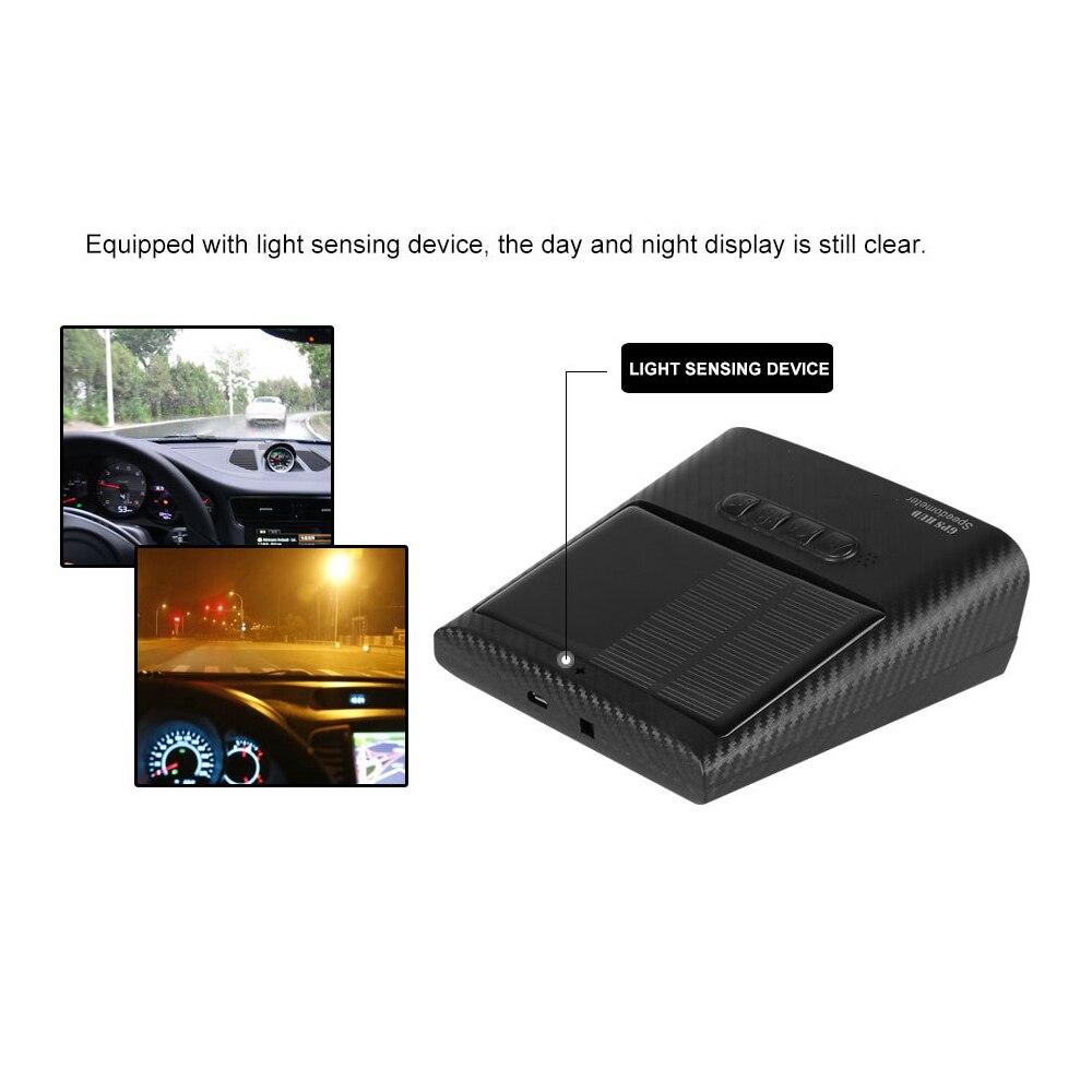China Sales Solar Panel Hud GPS Speedometer KMH MPH Speed Display Universal for All Car Truck Bus Scooter Cart Vehicles