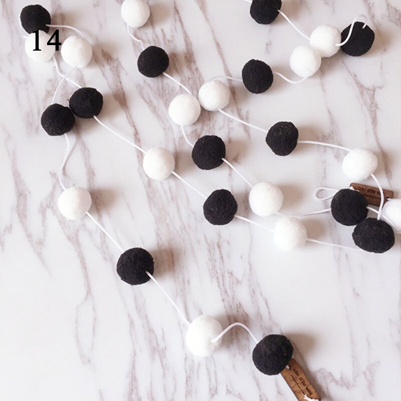 2M Pompoms Soft Pom Poms String Fur Ball Arts Toys Crafts DIY Apparel Sewing Fabric Supplies Wedding Home Decoration: 14