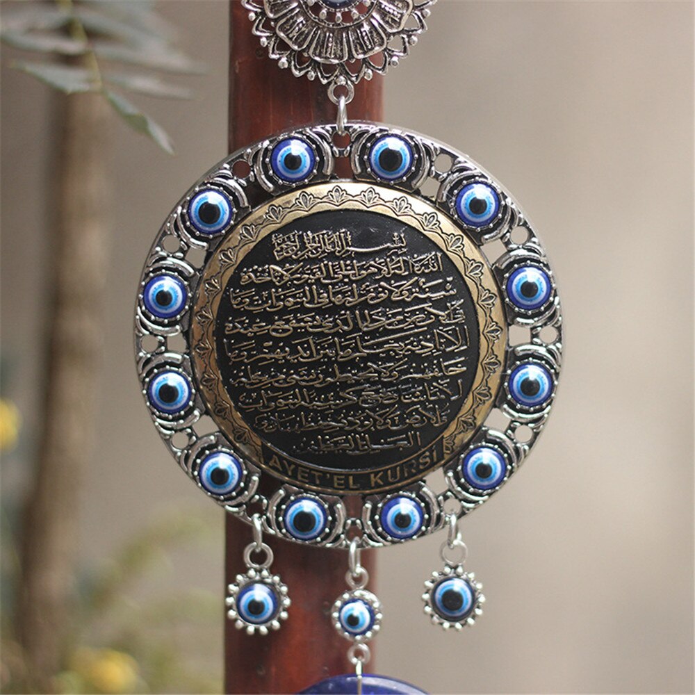 Tyrkisk blåøjede muslimske vedhæng koran tekst bil ornamenter store dæmon onde øje glaslegering væghængende boligdekorationer