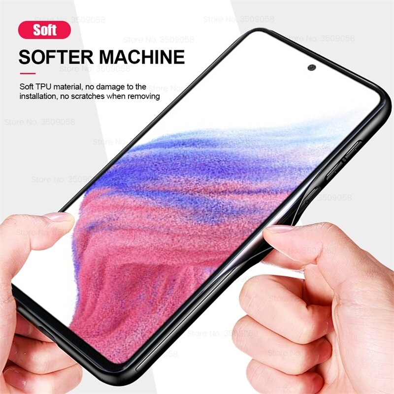 For Samsung A53 2022 Case Leather Texture Car Holder Magnetic Cover On Galaxy A53 5G SM-A536B/DS 6.52" Silicone Protect Fundas