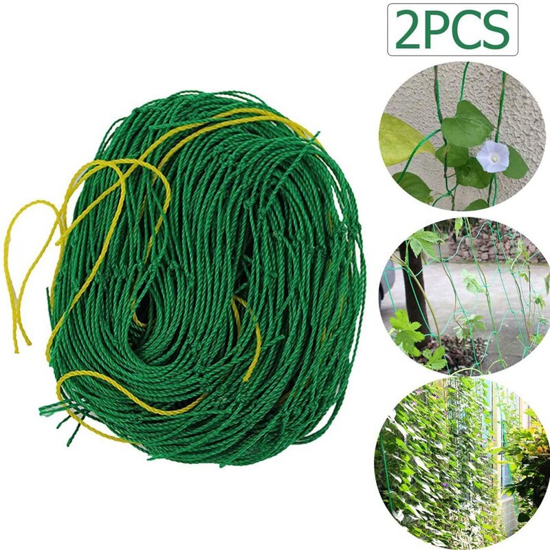 2Pack Garden Plant Trellis Plant Climbing Net Garden Netting for Cuber Vine Fruits Vegetables Tomato Climbing Plants: Default Title