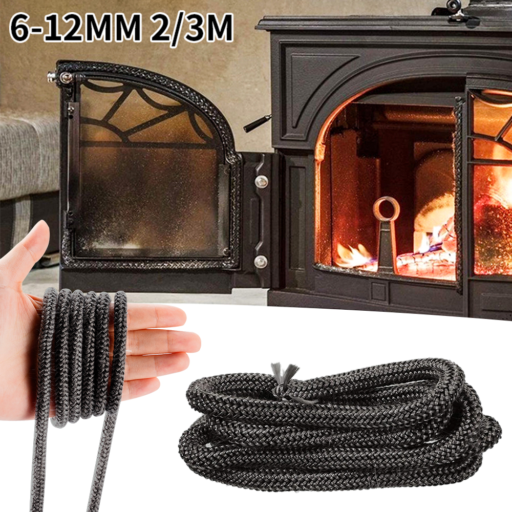 6/8/10/12mm 2M Kamin Abdichtung Seil Dichtung Schnur Herde Tür Kamin Schnur Hohe Temperatur holzbrenner Abdichtung Seil Ersatz