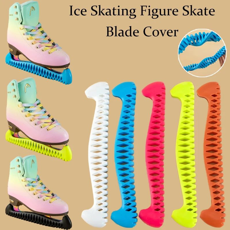 1 Pair Ice Hockey Figure Skate Blade Covers Adjustable TPU Material Ice Skate Blade Guards Ice Knife Blade Guard Skate Protector