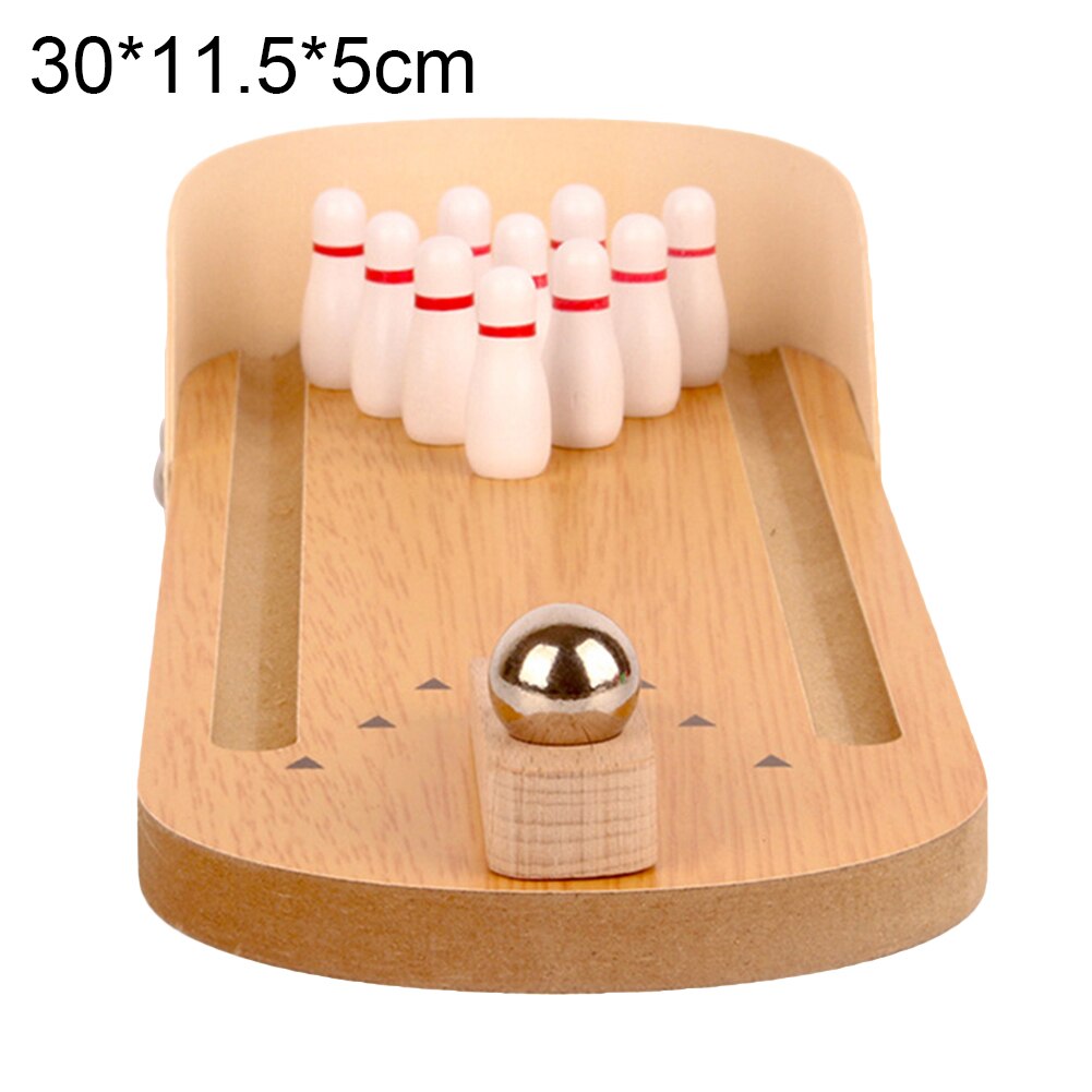 Pet Bird Parrot Wooden Bowling Game Desktop Educational Puzzle Training Toy