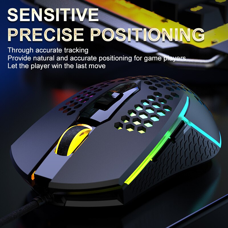 LED Glow Wired Mouse Profession Gaming Mouse 3200 DPI Optical USB Computer Mouse 6 Buttons Ergonomics Mouse For PC laptops