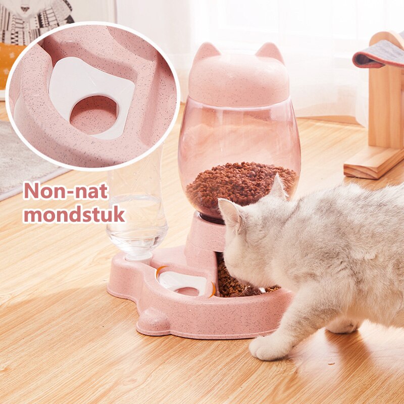 2.2L Hond Waterer Kattenvoer Kom Automatische Feeder Honden Water Fles Drinken Voedsel Voeden Container Puppy Pet Producten