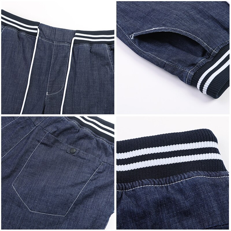 Pioneer camp summer denim shorts mens brand clothing casual solid short pants soft bermuda male jean short men ANZ803129