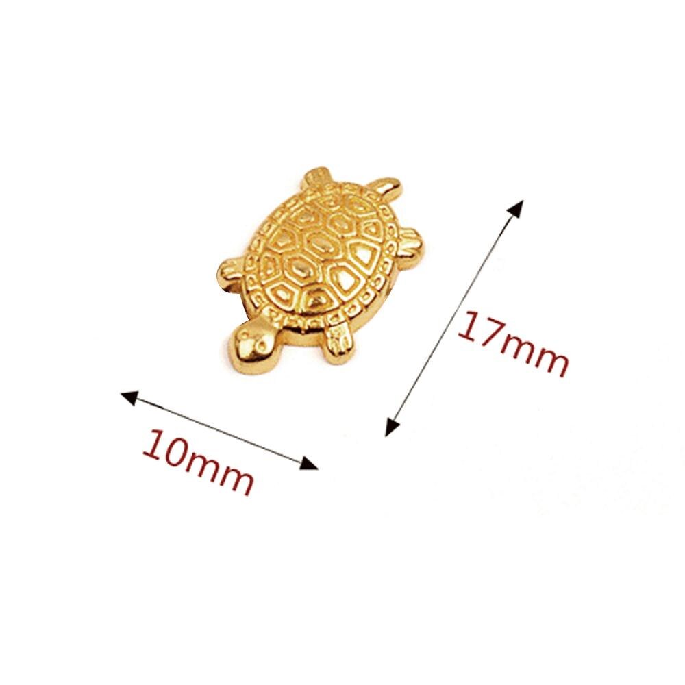 Amuleto de la suerte aleación portátil Mini chapado simulación teléfono móvil tortugas doradas simulación tortuga accesorios mascota Decoración