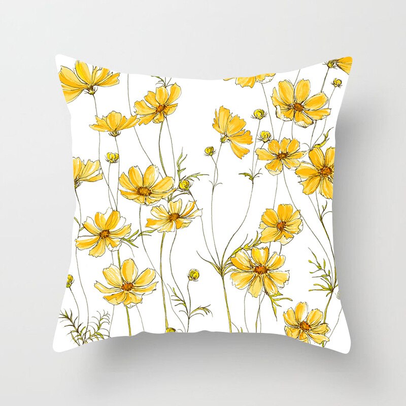 Bloemen planten serie decoratieve kussenhoes kussen kussensloop polyester 45*45 sierkussen woondecoratie kussensloop: Drd 93-13