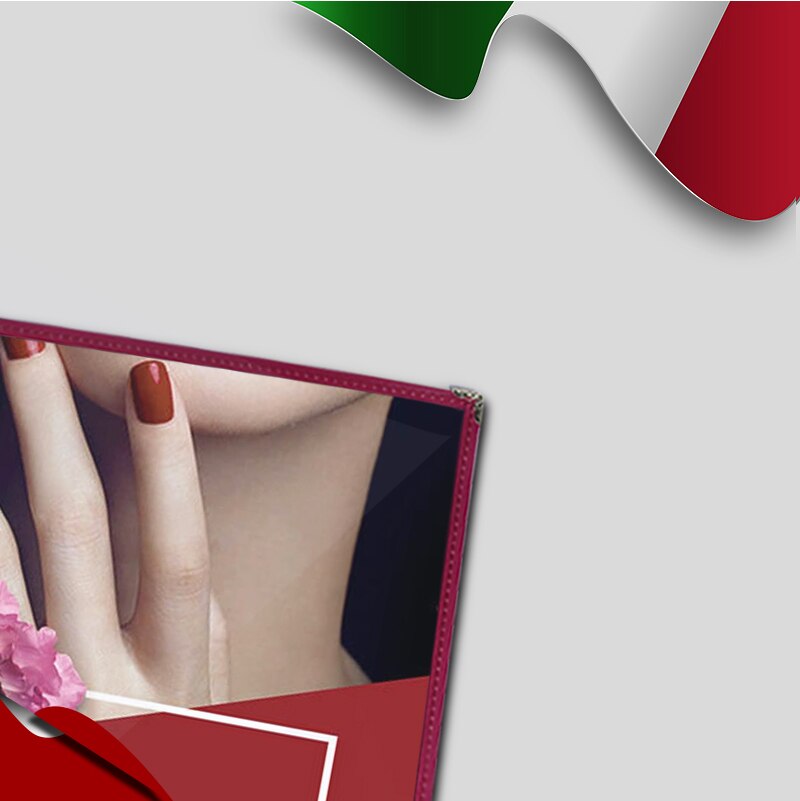 Hard Print Sleeves Clear With Front Cover Pocket, Presentation Display Book Red