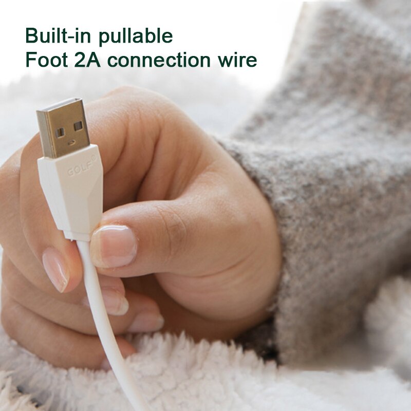 Manta eléctrica multifuncional USB, manta eléctrica a prueba de agua, calefacción simple y lavable, calentador de manos, manta eléctrica