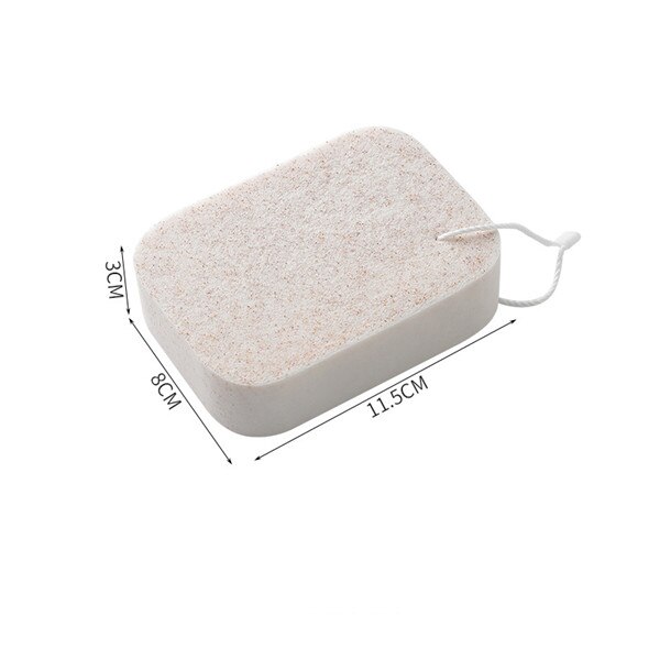 OYOREFD przenośna bezbolesna gąbka złuszczająca rękawica peelingująca łazienka szczotka robić ciała mocna szczotka złuszczająca gąbka robić kąpieli: kwadrat biały