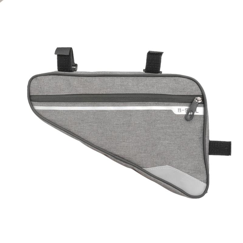 Fietsen Outdoor Driehoek Fiets Voor Tube Frame Bag MTB Mountainbike Pouch Driehoek Fiets Voor Tube Frame Bag: Light Grey
