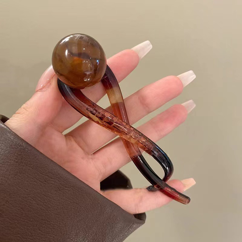 Pinzas para el cabello con forma de cola de caballo Retro para mujer, horquillas con Clip de tiburón y perlas a la , pasadores, accesorios para el cabello: Oro