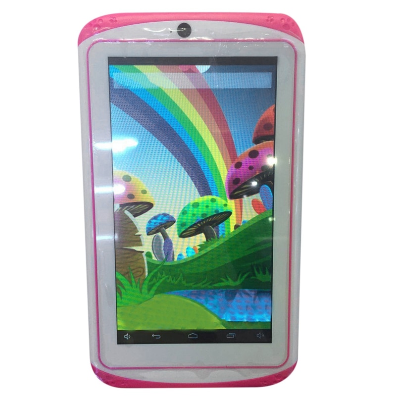 Kindertablet  pc 7 inch quad core hd tablet android 4.4 dual camera wifi+bluetooth, blauwe eu-stekker