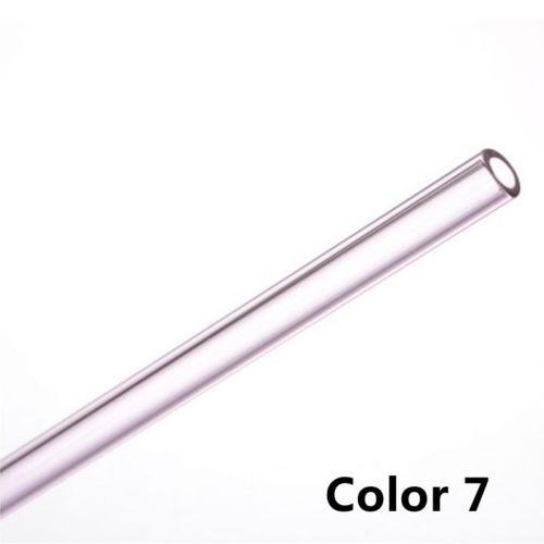 1pc Straight Simple Wedding Pure Color Pyrex Glass Drinking Straw Flat Birthday Reusable Party 20cm 9 Color: 7