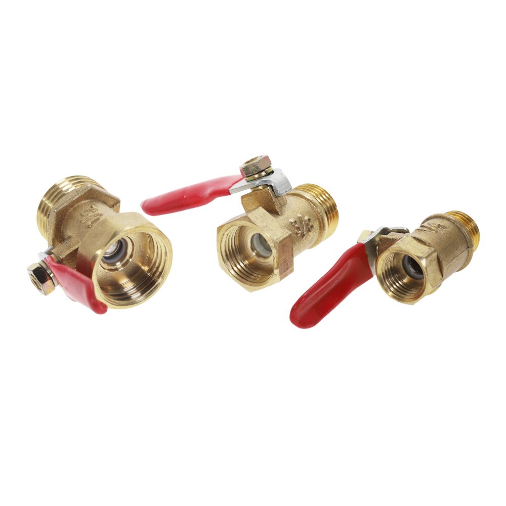 rote kuleventil 1/8 " 1/4 '' 3/8 '' 1/2 '' hunn/hannge kuleventilkoblingsskjøt kobberrørkoblingskoblingsadapter