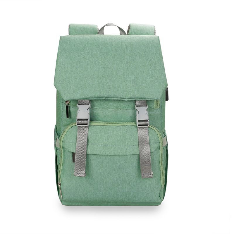 Baby Diaper Backback Large Capacity Mummy Nappy Bag Multifunctional Daypack with USB Charging Port Changing Pad Stroller: 3TT904185-GN