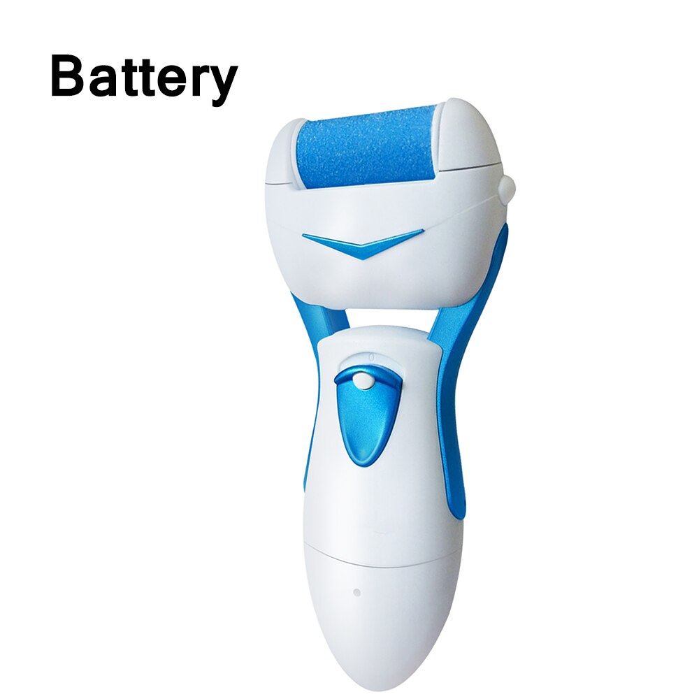 Lima eléctrica para pies de costura, herramienta roja para el cuidado de los pies, máquina de pedicura, rodillo para pelar la piel, Lima removedora de callos para Talón de hombre, novedad: Battery with box