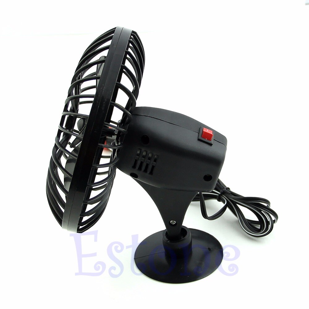1PC Plastic 12V Powered Mini Truck Car Vehicle Cooling Air Fan Adsorption Summer Black