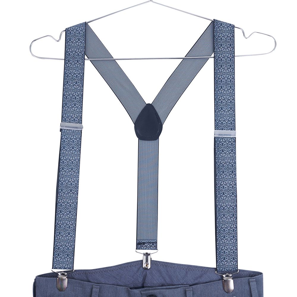 Yienws Suspensorio Heren Bretels Y-back 3 Clip Jacquard Bretels Mannelijke Knop Broek Bretels Breed 3.5*105 cm tirantes YiA107: 2
