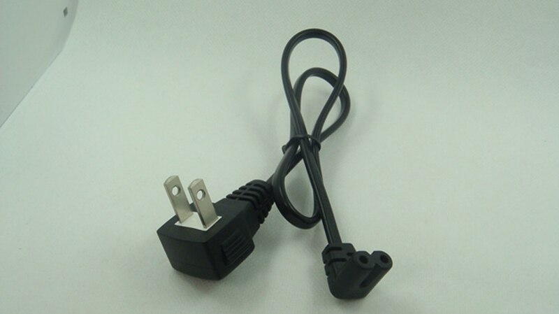 Doble codo en ángulo Japón JP 2 Pin enchufe a IEC 320 C7 hembra Cable corto Cable convertidor de electricidad Digital portátil 50cm 0,5 M