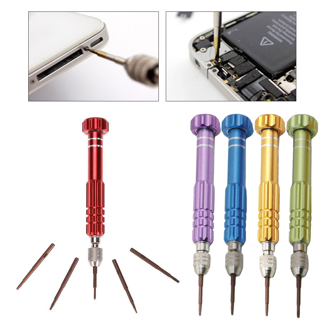 5 In 1 Repair Opening Magnetische Schroevendraaier Kit Set Voor Horloge Mobiele Telefoon Diy Demonteren Open Tool Precisie Schroevendraaiers