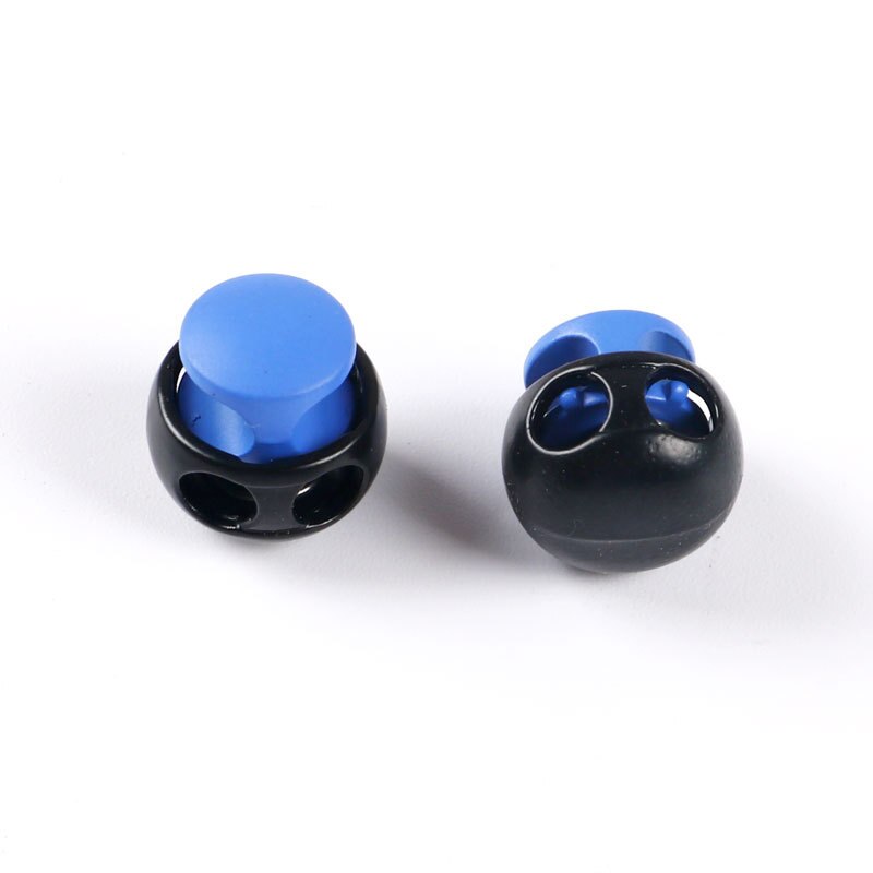 Tope de cordón de cierre a presión redondo de 12mm de diámetro, tapa de cuerda, cierre de cordón, Clip de resorte para piezas de cordones de ropa: Blue
