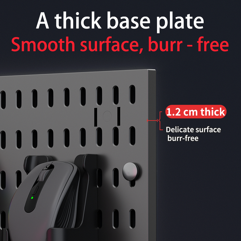 Desktop opslag pegboard voor kantoor en thuisgebruik, uitgerust met verschillende accessoires, vrij te combineren voor decoratie.