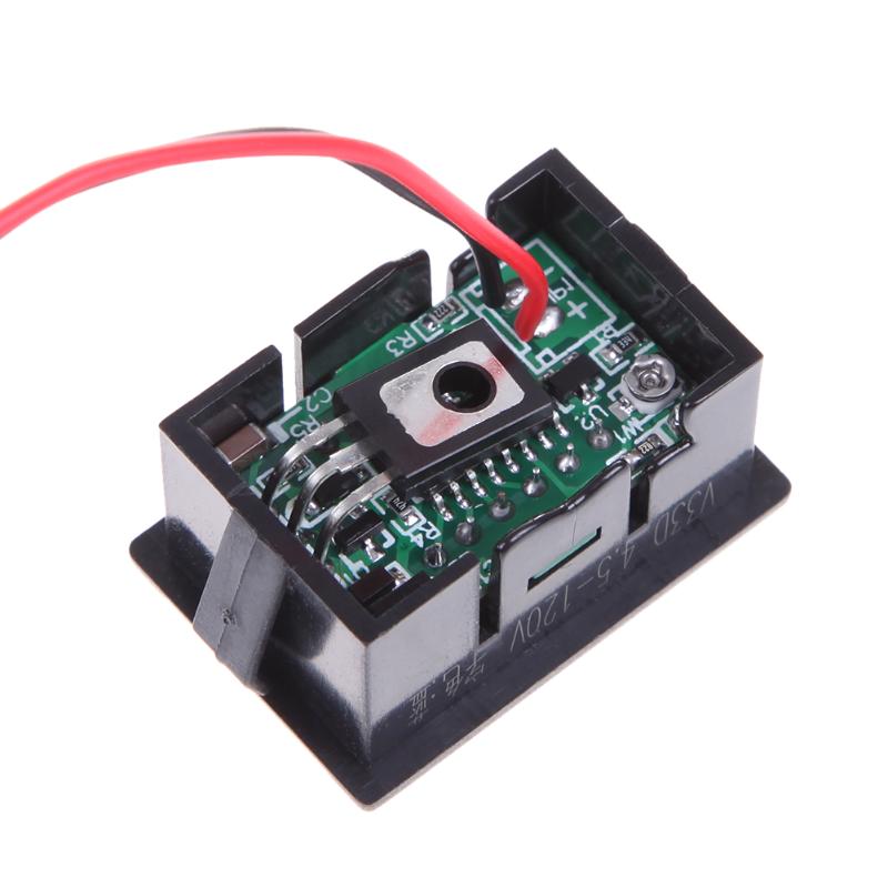 0.36 "  dc4.5-120v led bil digitalt display panel voltmeter voltmeter auto for 36v 48v bil motorsykkel auto voltmeter
