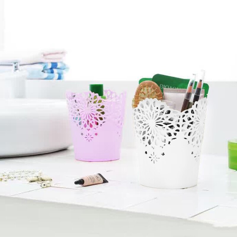 NoEnName_Null en plastique creux fleur brosse stockage stylo crayon Pot porte conteneur bureau organisateur