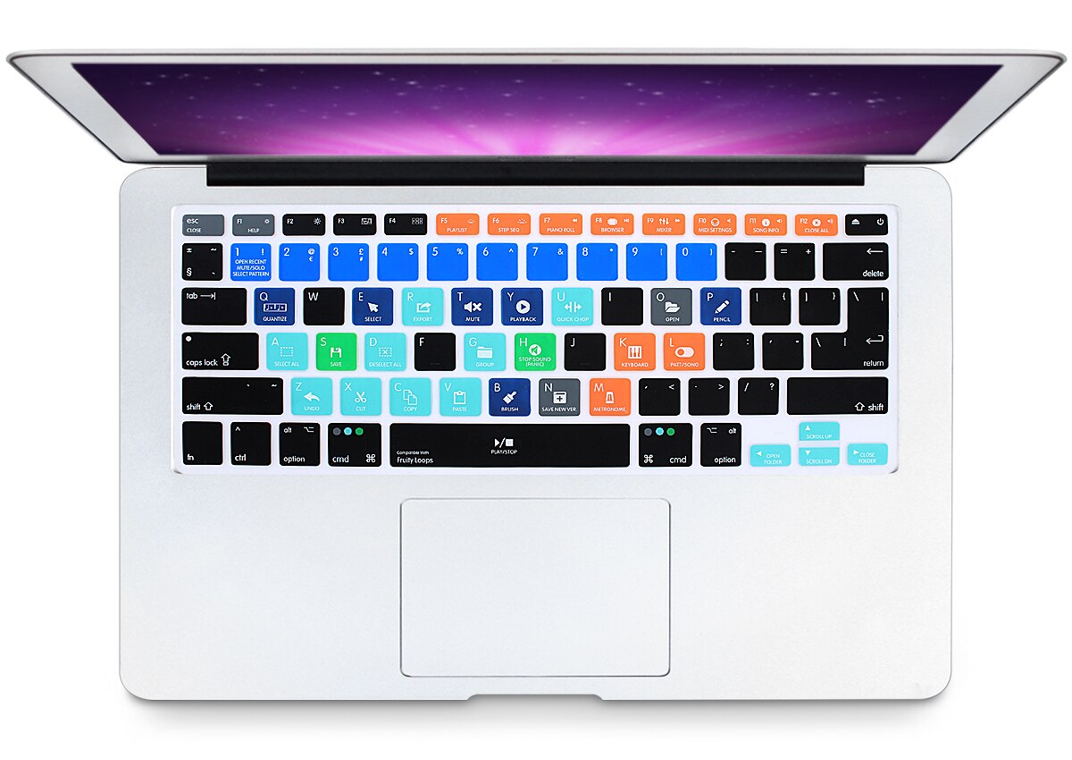 Ableton-funda de teclado para Macbook Pro, accesorio para teclado de acceso rápido, para Macbook Pro Air Retina 13 15 17 antes de: Fruity Loops
