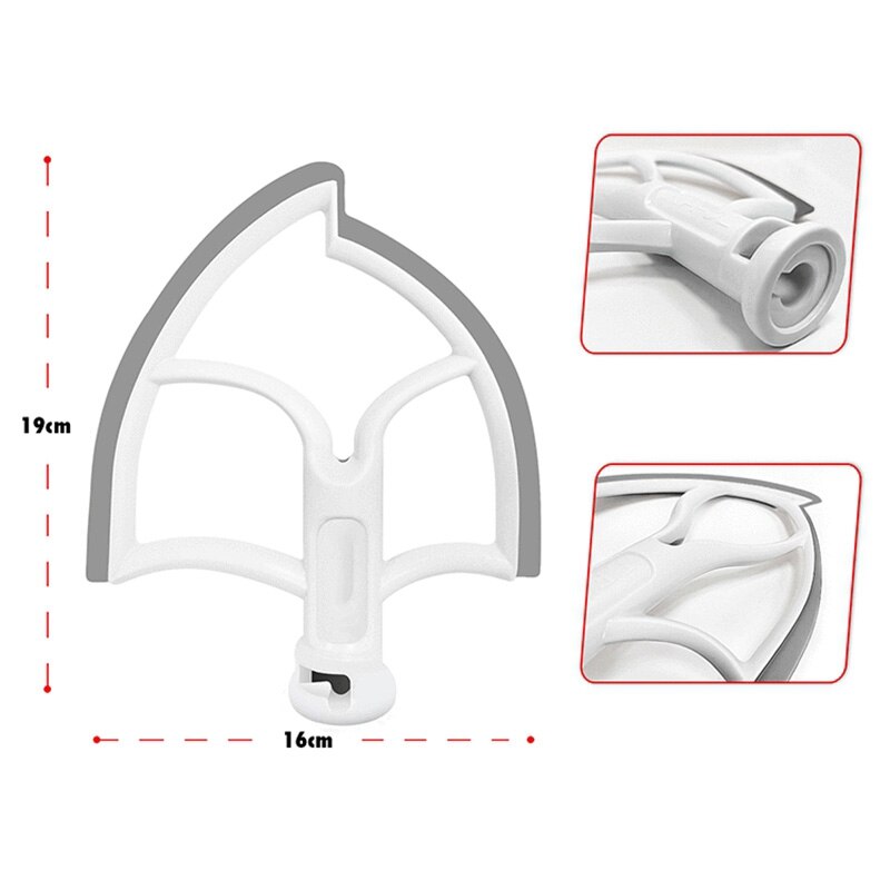 6 Quart Mixer Attachments, Flex Edge Beater Paddle for 6 QT Bowl-Lift Kitchenaid Stand Mixer,Mixer Accessory Replacement