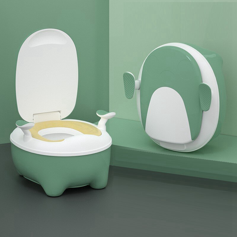 Navaris Pot Bébé Siège Toilette Avec Couvercle - Apprentissage Propreté Enfant 36,5 X 31 X 24 Cm