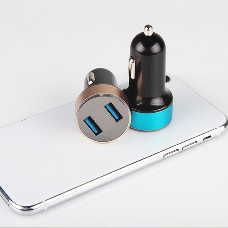 Cargador de coche USB Dual QC 3,0, adaptador de 2 puertos 3.1A, encendedor de cigarrillos, voltímetro LED, cargadores de teléfono móvil