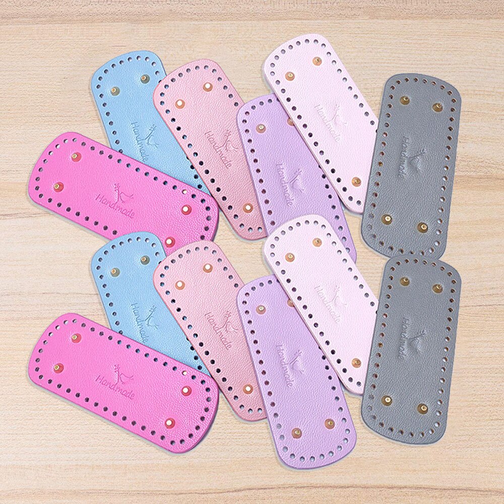 Długie owalne dno do torby z dzianiny PU skórzane akcesoria do toreb ręcznie dno 44 otwory DIY Crochet Pad torebka damska dolna torebka