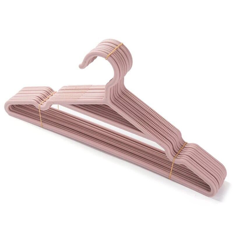 Cintres en plastique pour vêtements, 10 pièces, support de séchage sans couture, antidérapant, pour costume, manteau, veste, chemise, placard, gain de place: 23